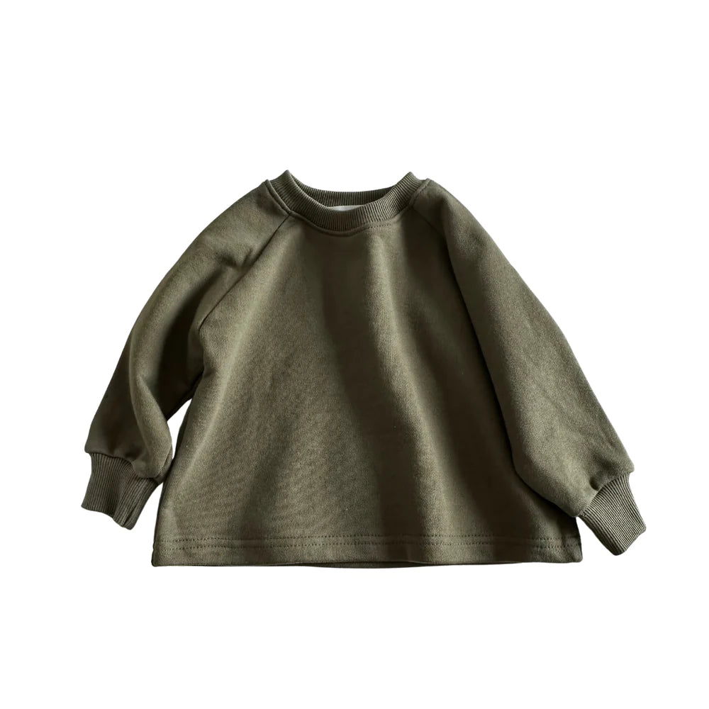 Dark Olive Cotton Sweatshirt