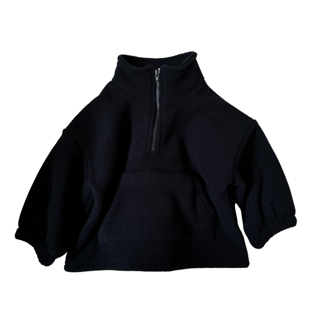 Navy Fleeced Zip Up