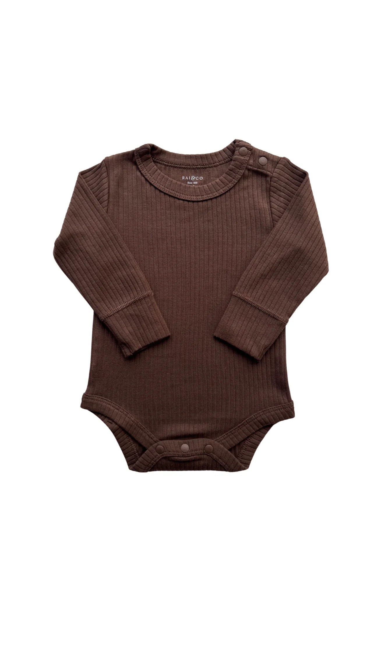 Brown Basics Long Sleeve Bodysuit